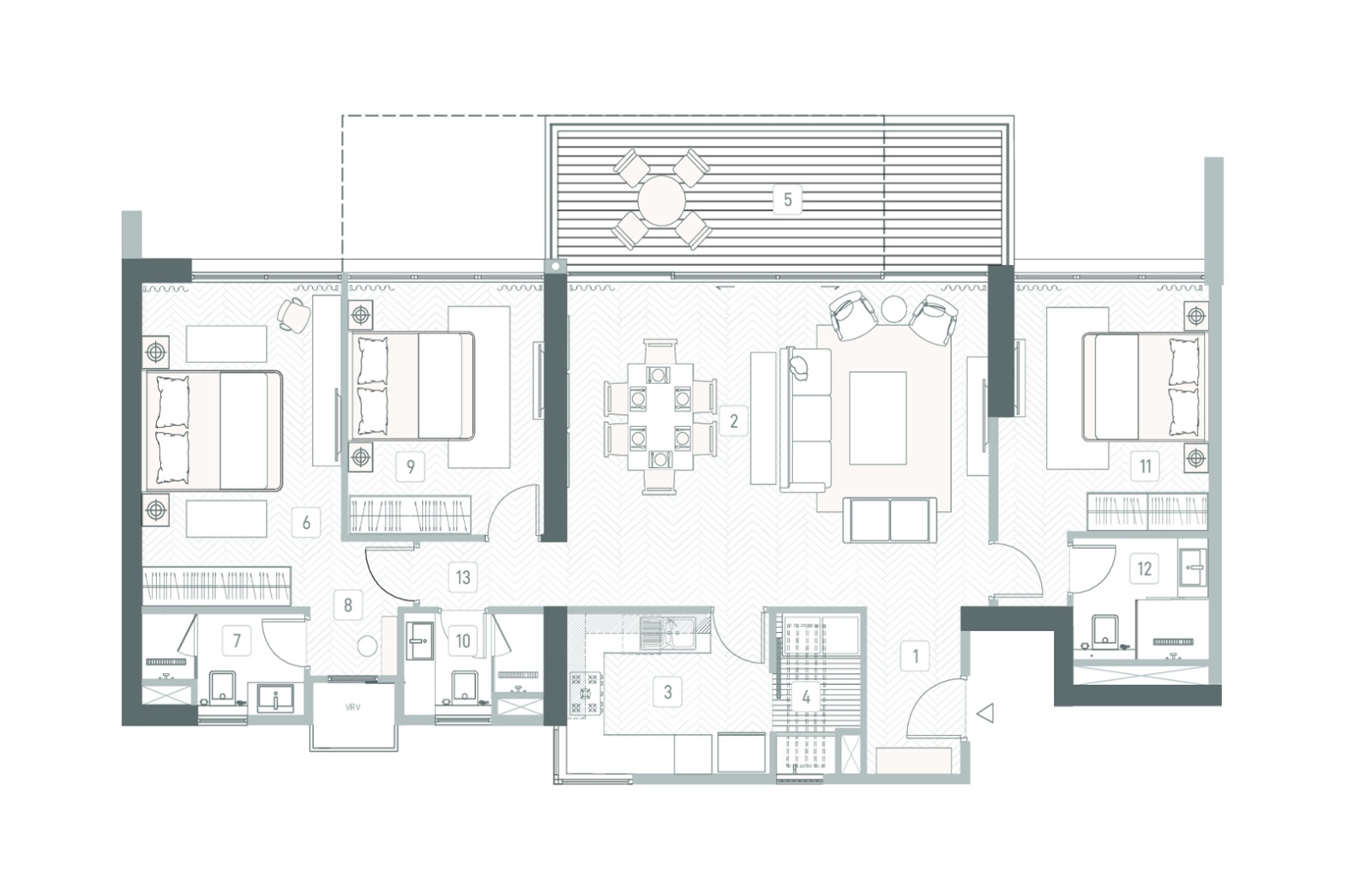 3 BHK Plan